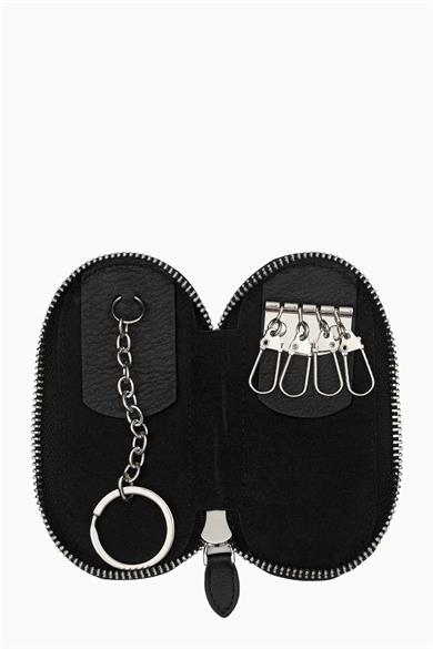 Hakiki Deri Anahtarlık 786 - Siyah