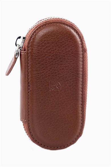 Hakiki Deri Anahtarlık 786 - Taba