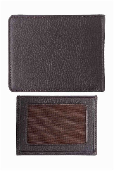 Hakiki Deri Çıkarılabilir Bölmeli Erkek Cüzdan 340MG - Kahve