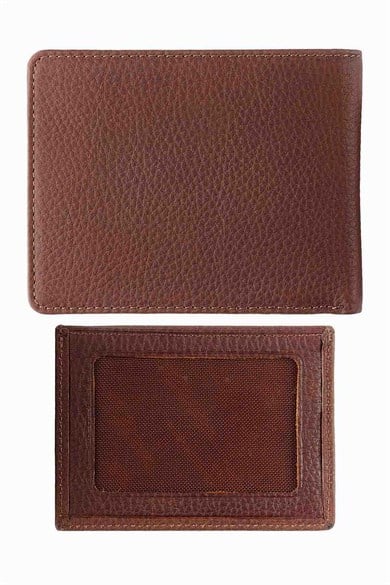 Hakiki Deri Çıkarılabilir Bölmeli Erkek Cüzdan 340MG - Taba