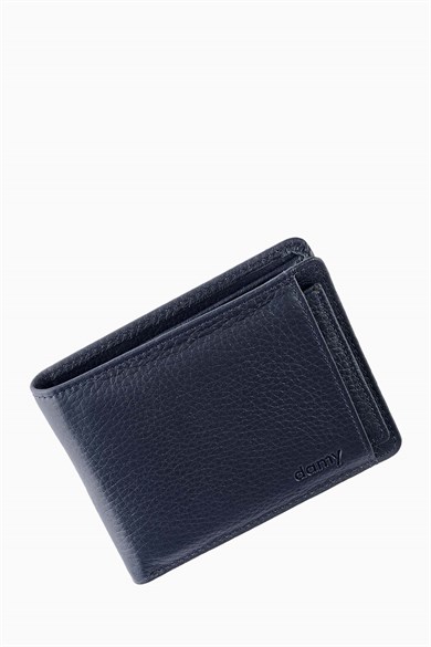 Hakiki Deri Çıkarılabilir Bölmeli Erkek Cüzdan 340MG - Lacivert