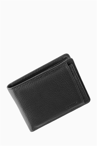 Hakiki Deri Çıkarılabilir Bölmeli Erkek Cüzdan 340MG - Siyah