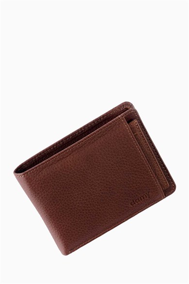 Hakiki Deri Çıkarılabilir Bölmeli Erkek Cüzdan 340MG - Taba