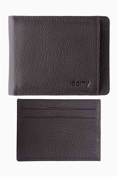 Hakiki Deri Çıkarılabilir Bölmeli Erkek Cüzdan 340MG - Kahve