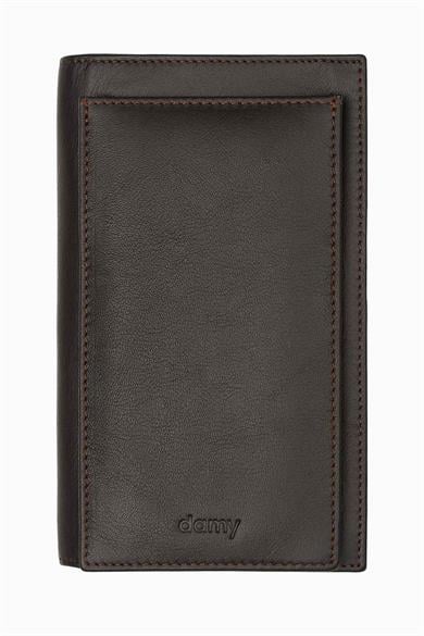 Hakiki Deri Defterli Telefonlu Notluk 710 - Kahve