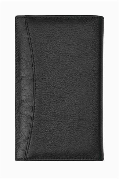 Hakiki Deri Defterli Telefonlu Notluk 710 - Siyah