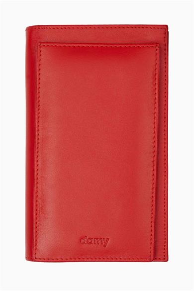 Hakiki Deri Defterli Telefonlu Notluk 710 - Kırmızı