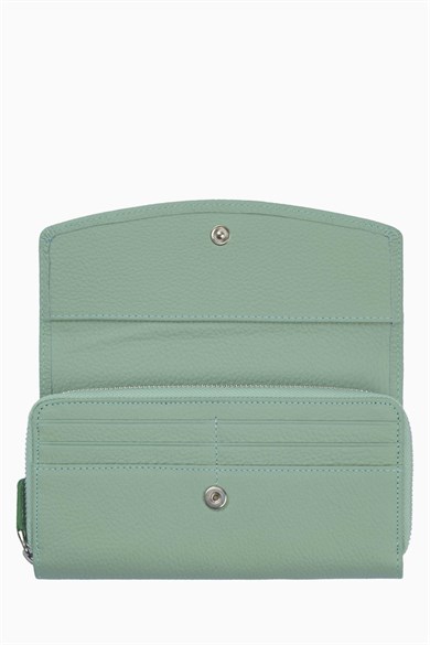 Hakiki Deri Kadın Cüzdan - Portföy 2221 - Yeşil
