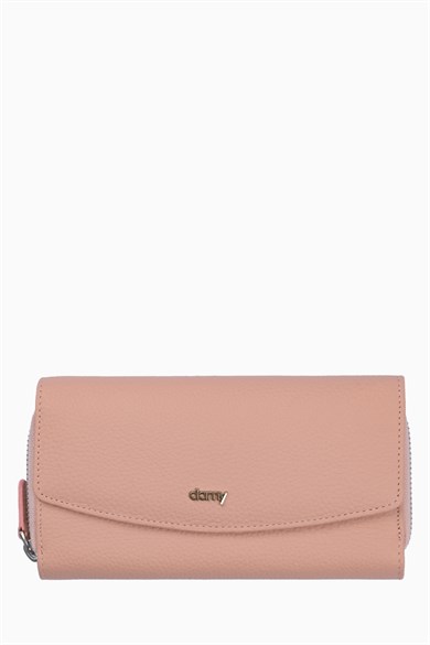 Hakiki Deri Kadın Cüzdan - Portföy 2221 - Pudra