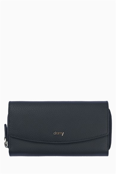 Hakiki Deri Kadın Cüzdan - Portföy 2221 - Siyah