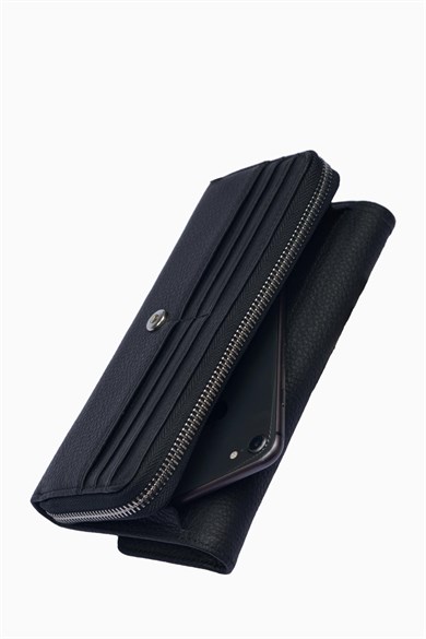 Hakiki Deri Kadın Cüzdan - Portföy 2221 - Siyah