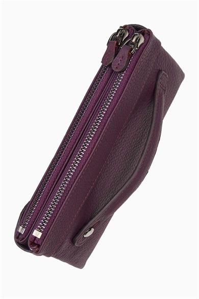 Hakiki Deri Kadın Cüzdan - Portföy 8215 - Mürdüm