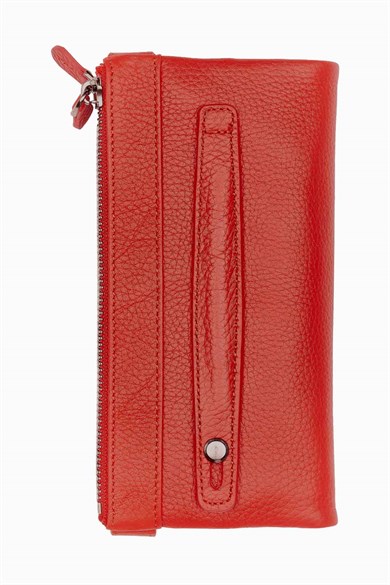 Hakiki Deri Kadın Cüzdan - Portföy 8215 - Kırmızı