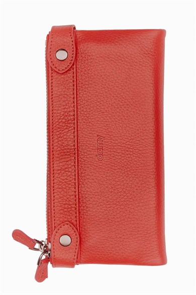 Hakiki Deri Kadın Cüzdan - Portföy 8215 - Kırmızı
