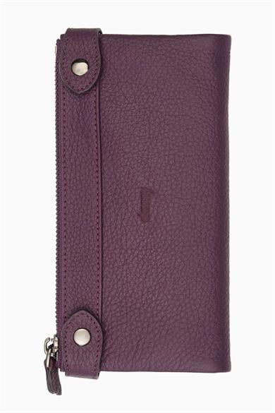 Hakiki Deri Kadın Cüzdan - Portföy 8215 - Mürdüm