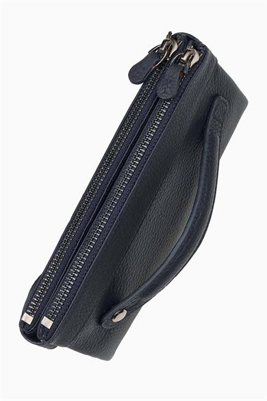 Hakiki Deri Kadın Cüzdan - Portföy 8215 - Lacivert