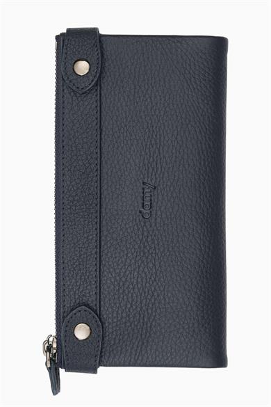 Hakiki Deri Kadın Cüzdan - Portföy 8215 - Lacivert