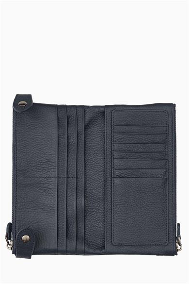 Hakiki Deri Kadın Cüzdan - Portföy 8215 - Lacivert