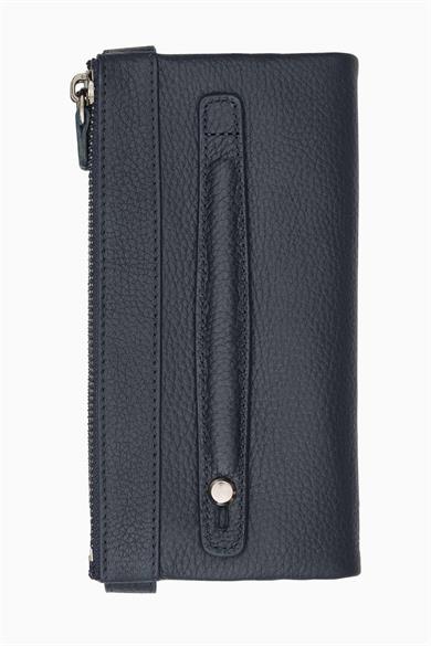 Hakiki Deri Kadın Cüzdan - Portföy 8215 - Lacivert