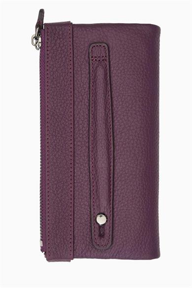 Hakiki Deri Kadın Cüzdan - Portföy 8215 - Mürdüm