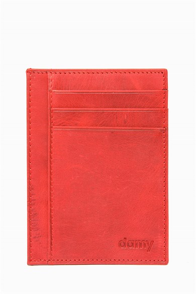 Hakiki Deri Kartlık 588C - Kırmızı