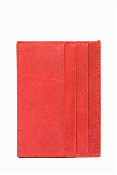 Hakiki Deri Kartlık 588C - Kırmızı
