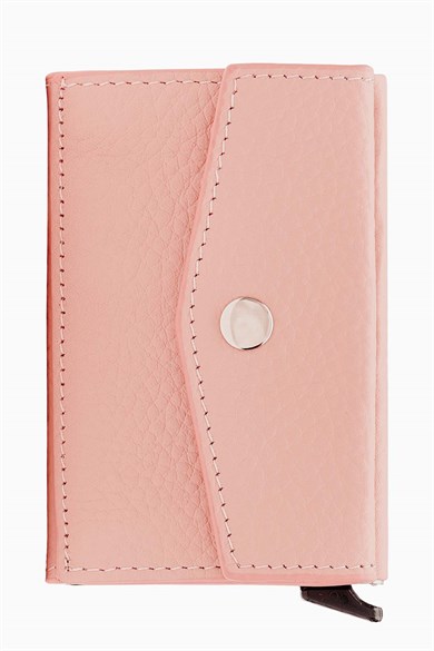 Hakiki Deri Mekanizmalı Kartlık 612 - Pudra