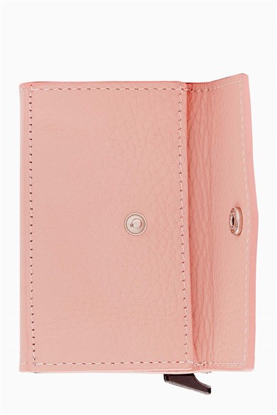 Hakiki Deri Mekanizmalı Kartlık 612 - Pudra