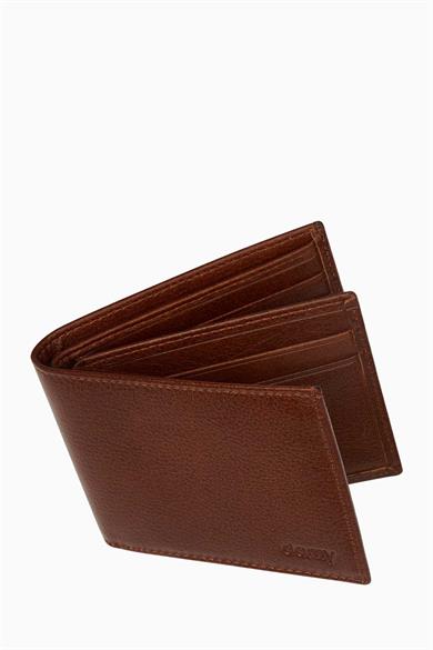 Hakiki Deri RFID Korumalı Erkek Cüzdan 334 - Taba