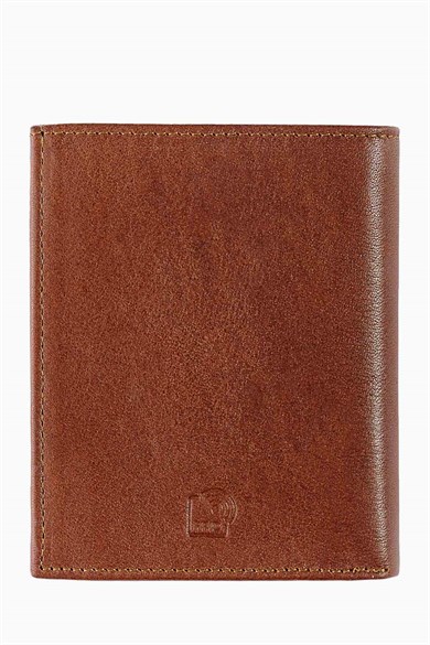 Hakiki Deri RFID Korumalı Erkek Cüzdan 1101AR - Taba