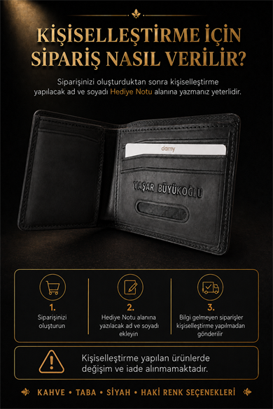 Hakiki Deri RFID Korumalı Erkek Cüzdan 390 - Kahve