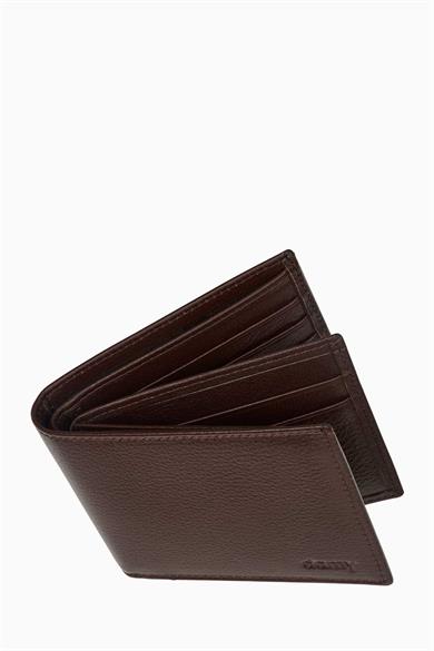 Hakiki Deri RFID Korumalı Erkek Cüzdan 334 - Kahve