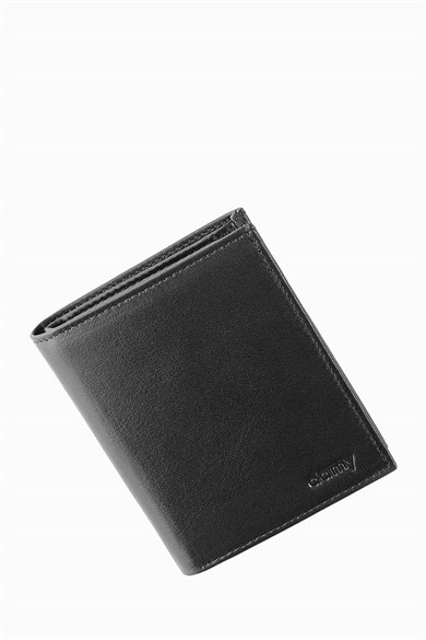 Hakiki Deri RFID Korumalı Erkek Cüzdan 1101AR - Siyah
