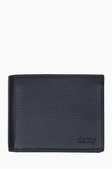 Hakiki Deri RFID Korumalı Erkek Cüzdan 334 - Lacivert