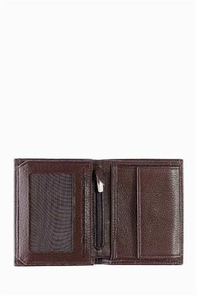 Hakiki Deri RFID Korumalı Erkek Cüzdan 1101AR - Kahve