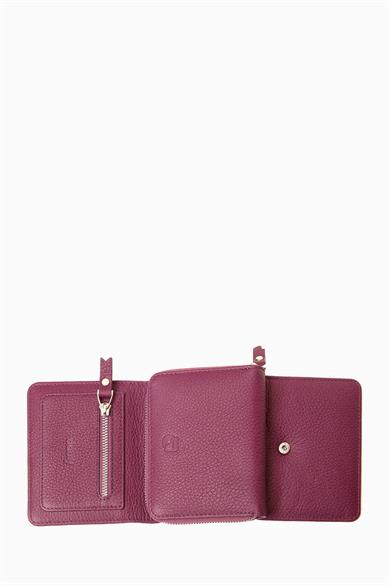 Hakiki Deri RFID Korumalı Kadın Cüzdan 932 - Mürdüm