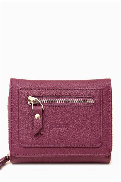 Hakiki Deri RFID Korumalı Kadın Cüzdan 932 - Mürdüm