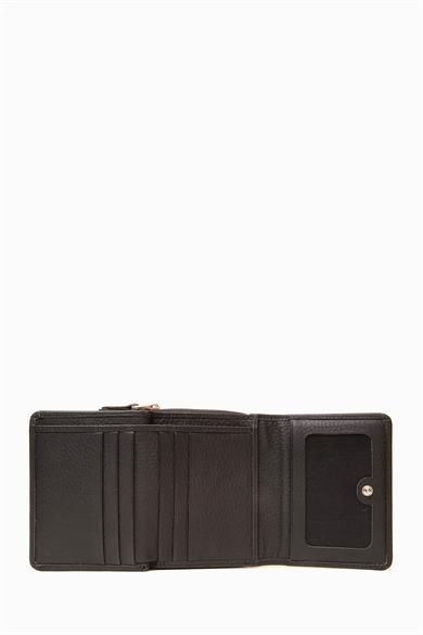 Hakiki Deri RFID Korumalı Kadın Cüzdan 932 - Siyah