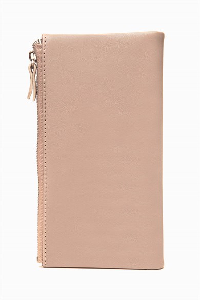 Hakiki Deri RFID Korumalı Kadın Cüzdan 958 - Vizon