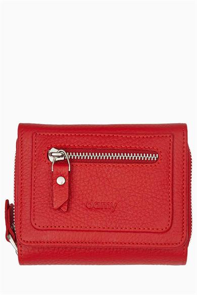 Hakiki Deri RFID Korumalı Kadın Cüzdan 932 - Kırmızı