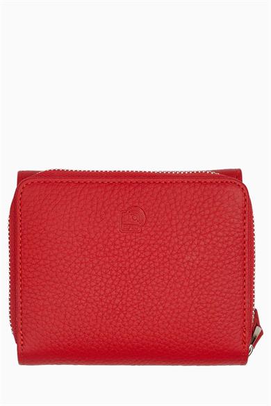 Hakiki Deri RFID Korumalı Kadın Cüzdan 932 - Kırmızı