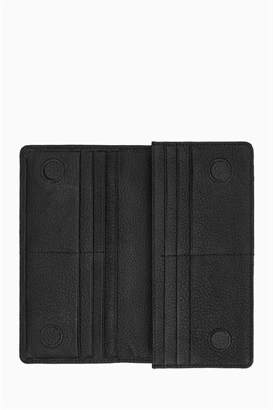 Hakiki Deri RFID Korumalı Telefonlu El Portföyü 804 - Siyah