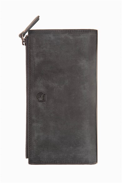 Hakiki Deri RFID Korumalı El Portföyü 860 - Siyah