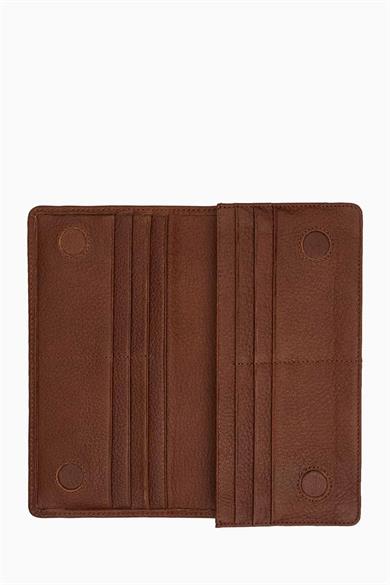 Hakiki Deri RFID Korumalı Telefonlu El Portföyü 804 - Taba