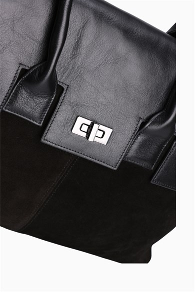 Hakiki Deri Unisex Evrak Çantası 8503 - Siyah