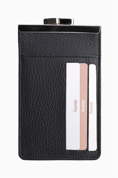 Hakiki Deri Unisex Kartlıklı Sigaralık 701 - Siyah