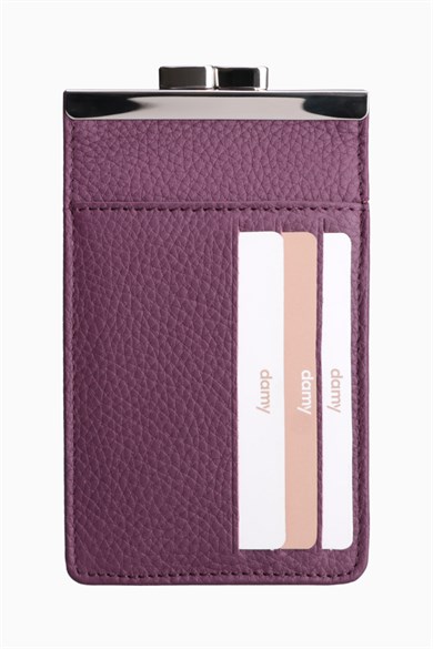 Hakiki Deri Unisex Kartlıklı Sigaralık 701 - Mürdüm