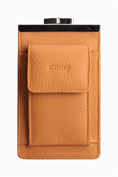 Hakiki Deri Unisex Kartlıklı Sigaralık 701 - Hardal