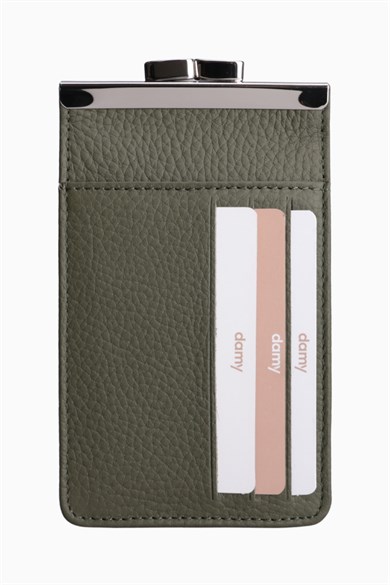 Hakiki Deri Unisex Kartlıklı  Sigaralık 701 - Haki