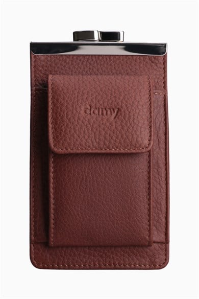 Hakiki Deri Unisex Kartlıklı Sigaralık 701 - Taba